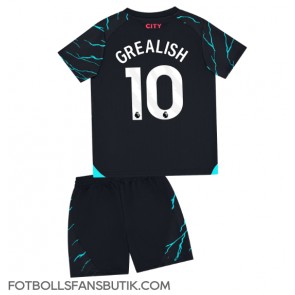 Manchester City Jack Grealish #10 Replika Tredje Tröja Barn 2023-24 Kortärmad (+ Korta byxor)